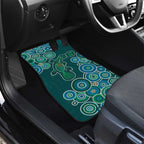 Green Platypus Aboriginal Art Car Mats