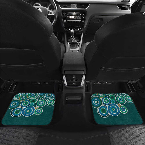 Green Platypus Aboriginal Art Car Mats