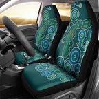 Green Platypus Aboriginal Art Car Seat Cover