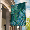 Green Platypus Aboriginal Art Garden Flag