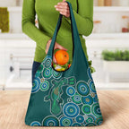 Green Platypus Aboriginal Art Grocery Bag