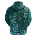 Green Platypus Aboriginal Art Hoodie