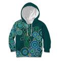 Green Platypus Aboriginal Art Kid Hoodie