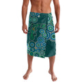Green Platypus Aboriginal Art Lavalava