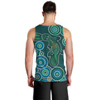 Green Platypus Aboriginal Art Men Tank Top