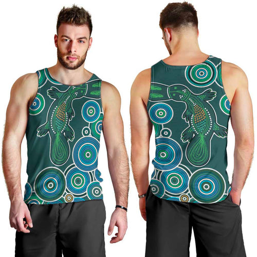 Green Platypus Aboriginal Art Men Tank Top