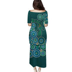 Green Platypus Aboriginal Art Puletasi