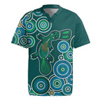 Green Platypus Aboriginal Art Rugby Jersey