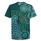 Green Platypus Aboriginal Art Rugby Jersey