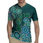 Green Platypus Aboriginal Art Rugby Jersey