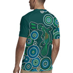 Green Platypus Aboriginal Art Rugby Jersey