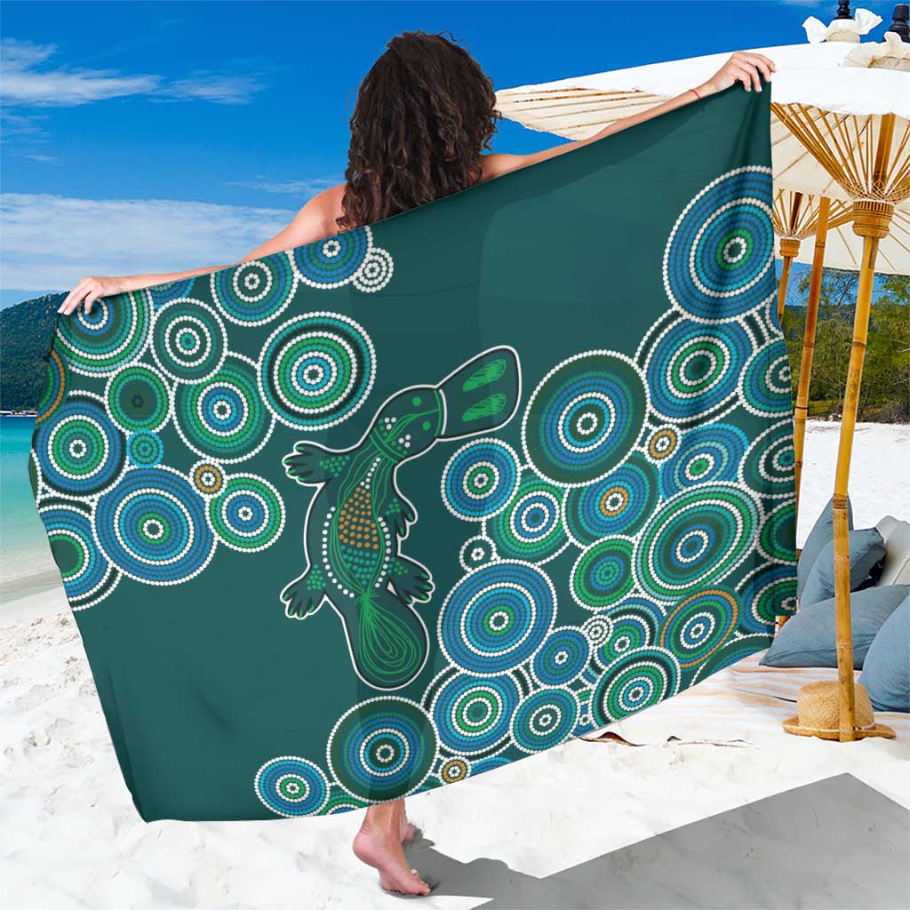 Green Platypus Aboriginal Art Sarong