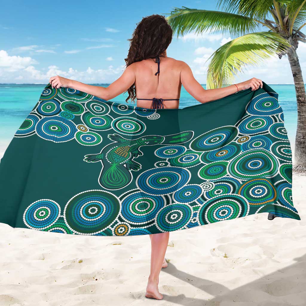 Green Platypus Aboriginal Art Sarong