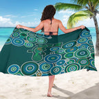Green Platypus Aboriginal Art Sarong