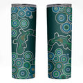 Green Platypus Aboriginal Art Skinny Tumbler