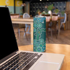 Green Platypus Aboriginal Art Skinny Tumbler