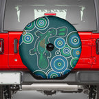 Green Platypus Aboriginal Art Spare Tire Cover