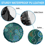 Green Platypus Aboriginal Art Spare Tire Cover