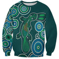 Green Platypus Aboriginal Art Sweatshirt