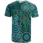 Green Platypus Aboriginal Art T Shirt