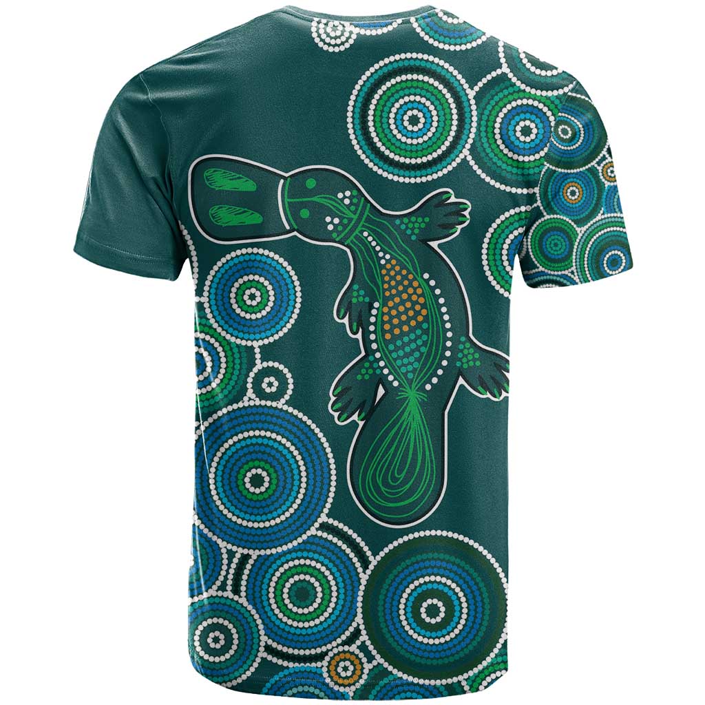 Green Platypus Aboriginal Art T Shirt