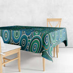 Green Platypus Aboriginal Art Tablecloth