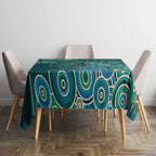 Green Platypus Aboriginal Art Tablecloth