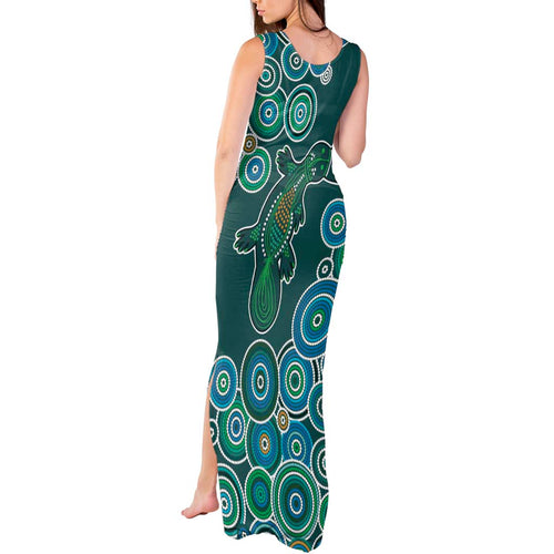 Green Platypus Aboriginal Art Tank Maxi Dress