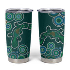 Green Platypus Aboriginal Art Tumbler Cup