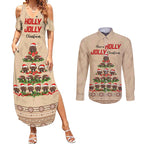 holiday-lighting-santa-echidna-christmas-tree-couples-matching-summer-maxi-dress-and-long-sleeve-button-shirt