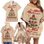 holiday-lighting-santa-echidna-christmas-tree-family-matching-off-shoulder-short-dress-and-hawaiian-shirt
