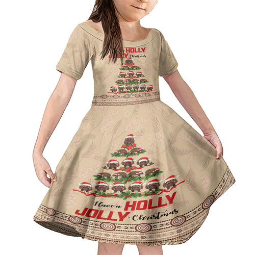 holiday-lighting-santa-echidna-christmas-tree-family-matching-off-shoulder-short-dress-and-hawaiian-shirt