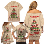 holiday-lighting-santa-echidna-christmas-tree-family-matching-off-shoulder-short-dress-and-hawaiian-shirt