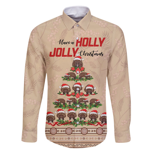 holiday-lighting-santa-echidna-christmas-tree-family-matching-off-shoulder-short-dress-and-hawaiian-shirt