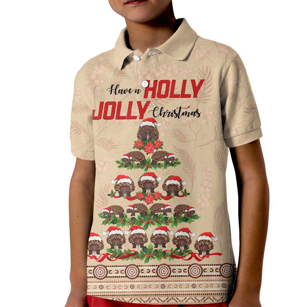 holiday-lighting-santa-echidna-christmas-tree-kid-polo-shirt