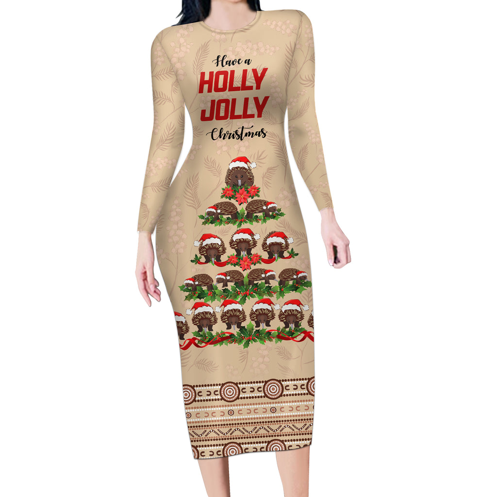 holiday-lighting-santa-echidna-christmas-tree-long-sleeve-bodycon-dress