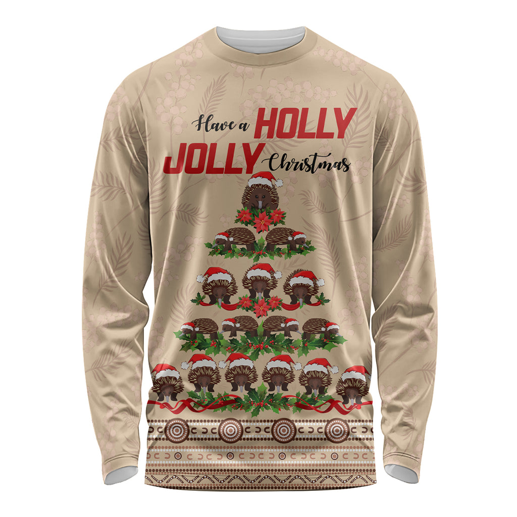 holiday-lighting-santa-echidna-christmas-tree-long-sleeve-shirt