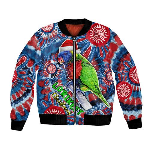 australia-lorikeet-aboriginal-rainbow-tie-dye-merry-christmas-bomber-jacket