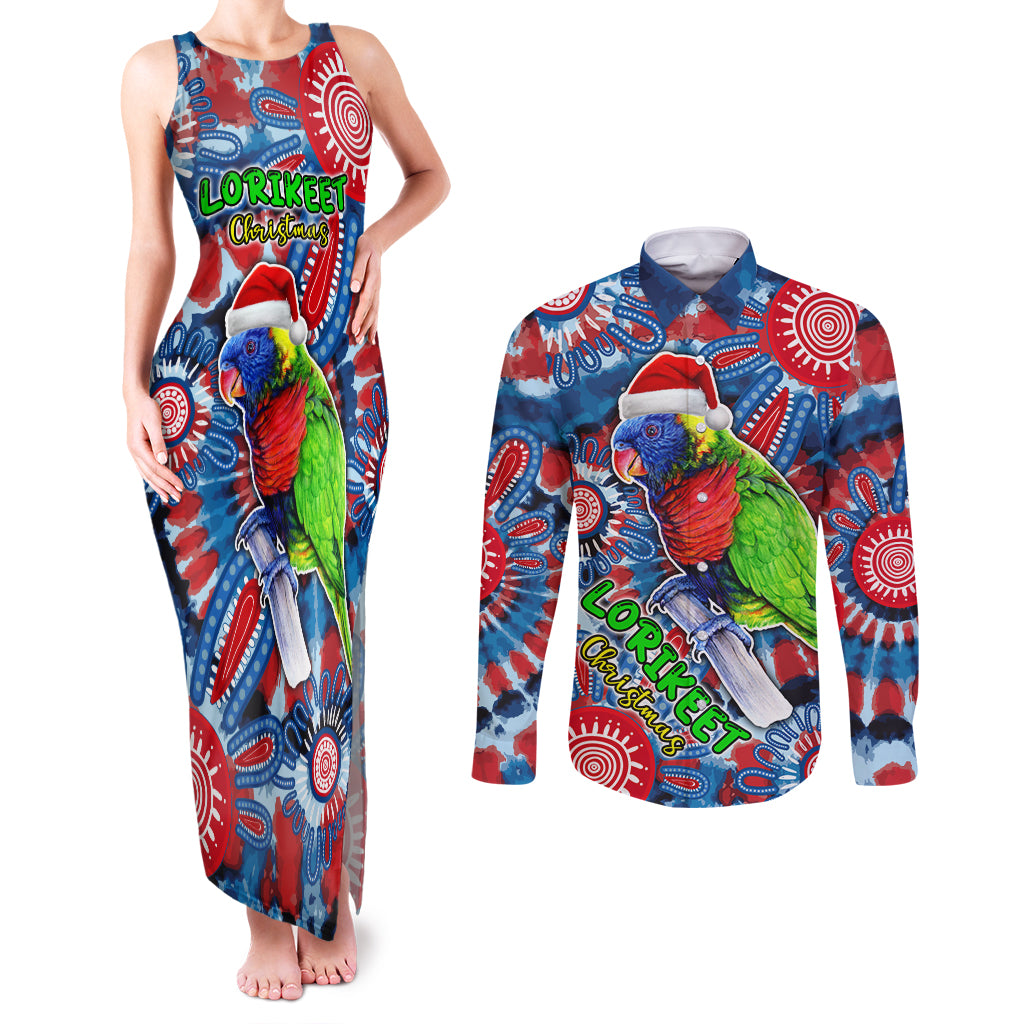 australia-lorikeet-aboriginal-rainbow-tie-dye-merry-christmas-couples-matching-tank-maxi-dress-and-long-sleeve-button-shirt