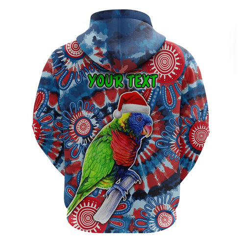 australia-lorikeet-aboriginal-rainbow-tie-dye-merry-christmas-hoodie