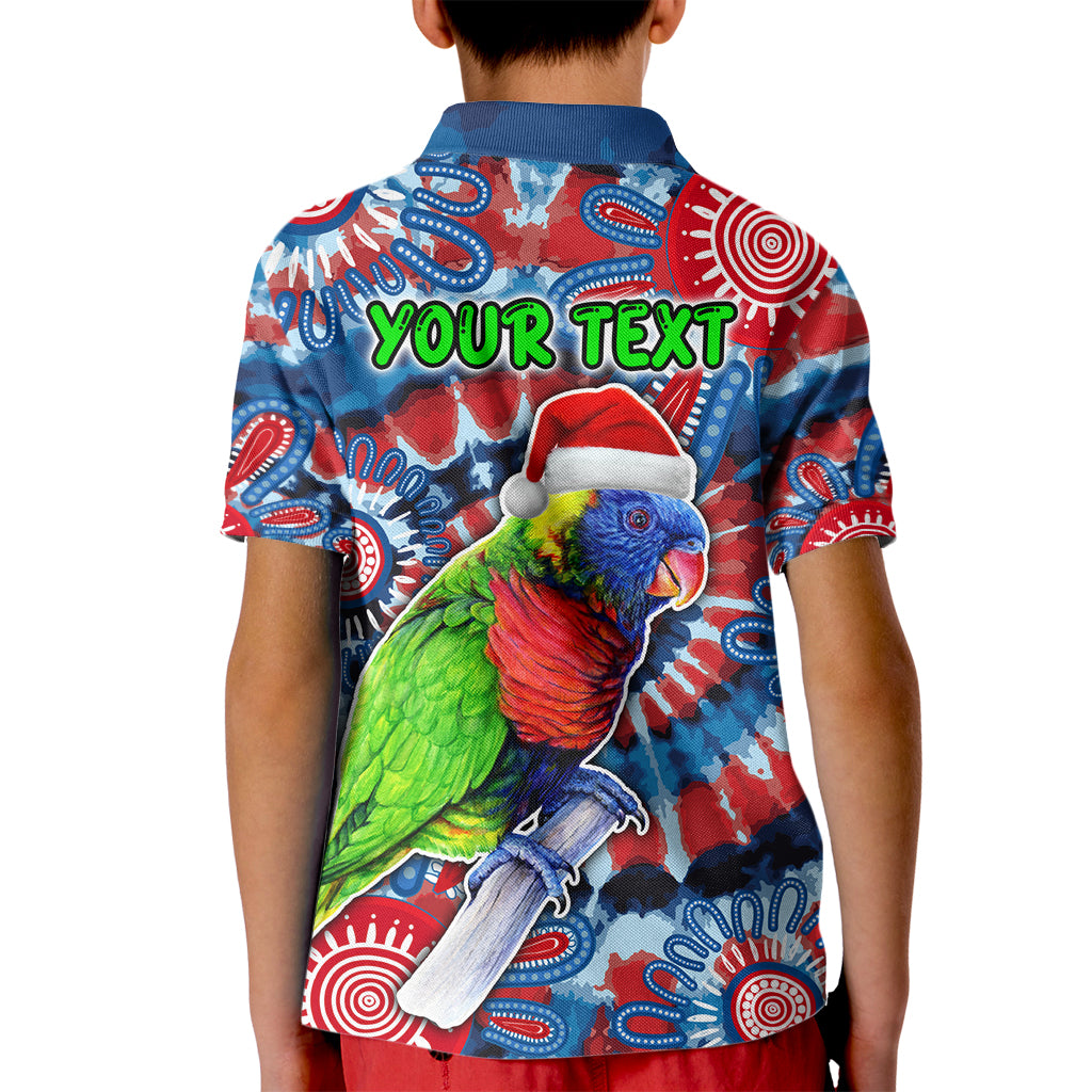 australia-lorikeet-aboriginal-rainbow-tie-dye-merry-christmas-kid-polo-shirt