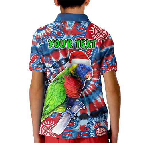 australia-lorikeet-aboriginal-rainbow-tie-dye-merry-christmas-kid-polo-shirt