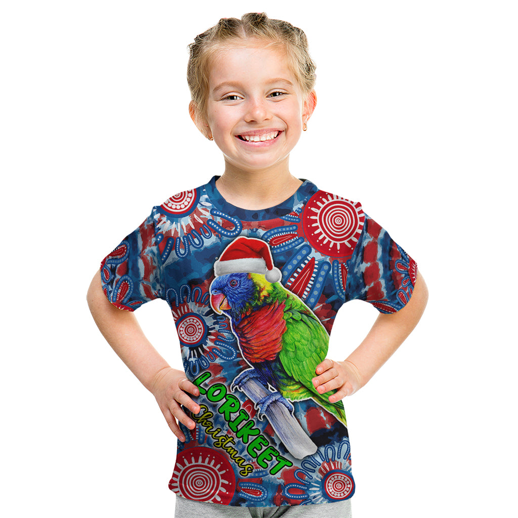 australia-lorikeet-aboriginal-rainbow-tie-dye-merry-christmas-kid-t-shirt