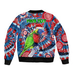 australia-lorikeet-aboriginal-rainbow-tie-dye-merry-christmas-sleeve-zip-bomber-jacket