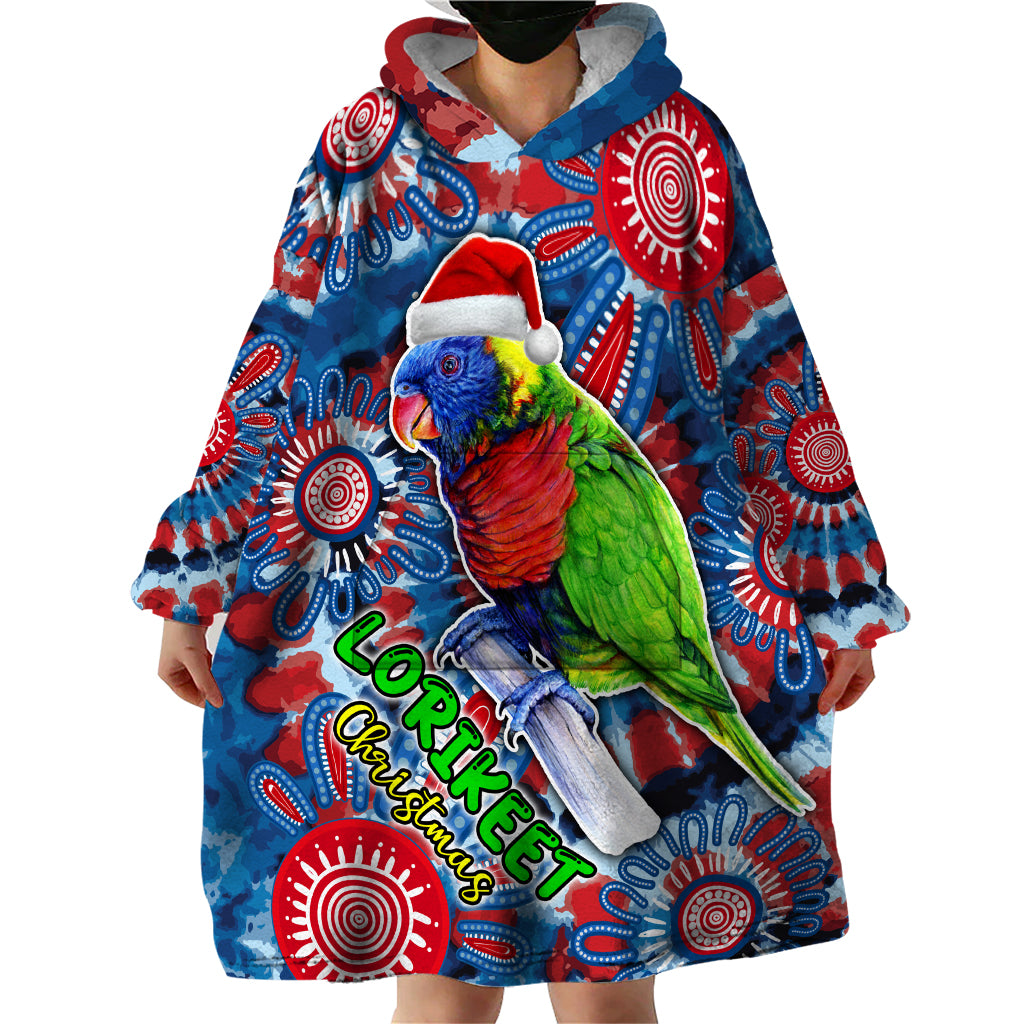 australia-lorikeet-aboriginal-rainbow-tie-dye-merry-christmas-wearable-blanket-hoodie