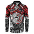 Aotearoa and Australia Button Sweatshirt New Zealand Honour The Treaty Ake!Ake!Ake!