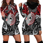Aotearoa and Australia Hoodie Dress New Zealand Honour The Treaty Ake!Ake!Ake!