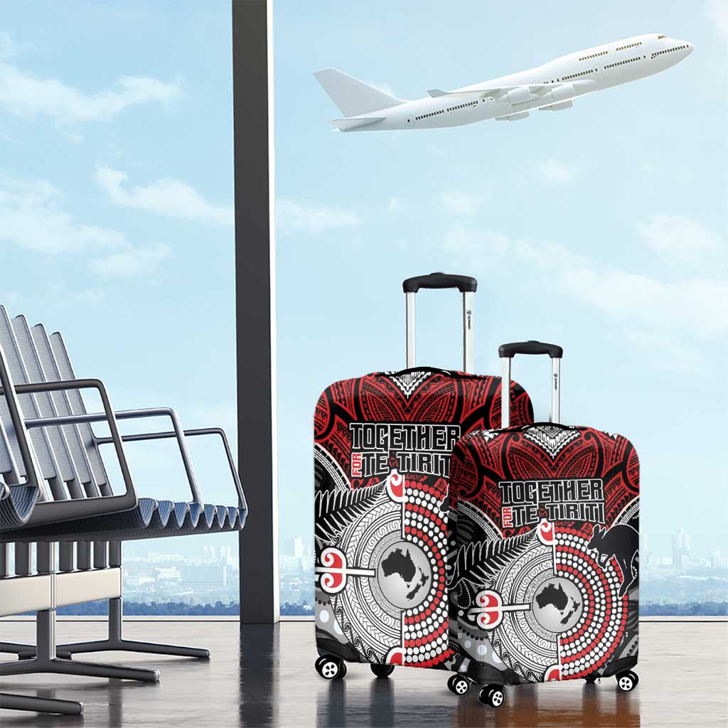 Aotearoa and Australia Luggage Cover New Zealand Honour The Treaty Ake!Ake!Ake!
