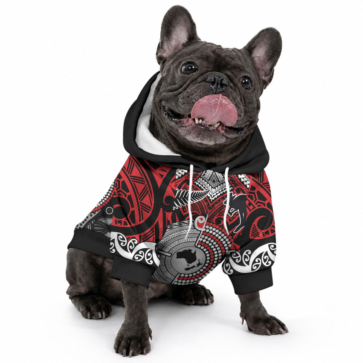 Aotearoa and Australia Pet Hoodie New Zealand Honour The Treaty Ake!Ake!Ake!
