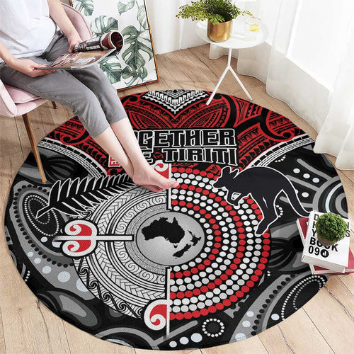 Aotearoa and Australia Round Carpet New Zealand Honour The Treaty Ake!Ake!Ake!